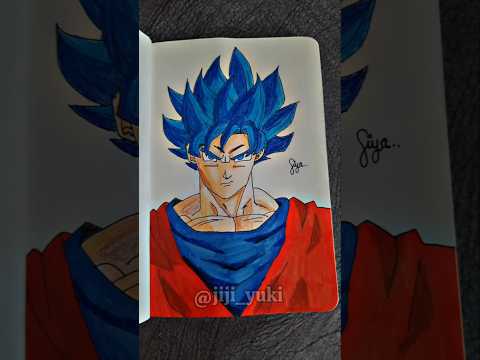 Goku Drawing💥 #dragonball #goku #blue #anime #drawing #animedrawing #shorts #viral #trending #art