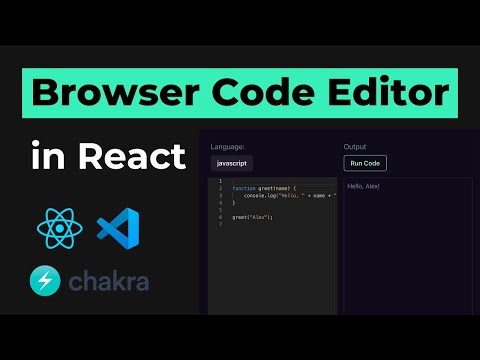 Build a Browser Code Editor in React (Monaco React Editor)