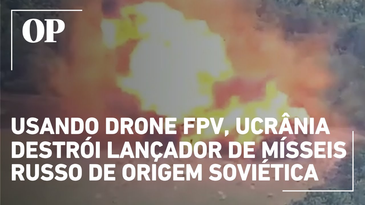 Usando drone FPV Ucrânia destrói lançador de mísseis russo de origem soviética