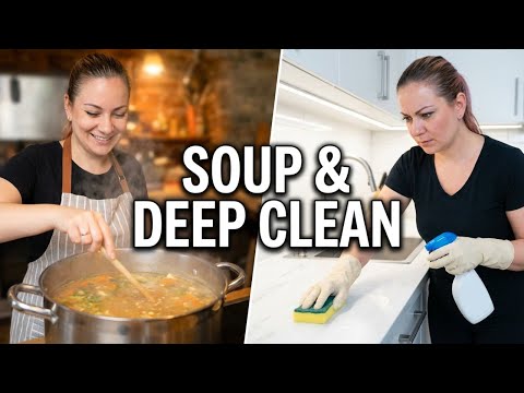 🔴 Making Soup & Kitchen Deep Clean | Productive Monday 🇺🇦 | Real Time IRL Livestream [#571]