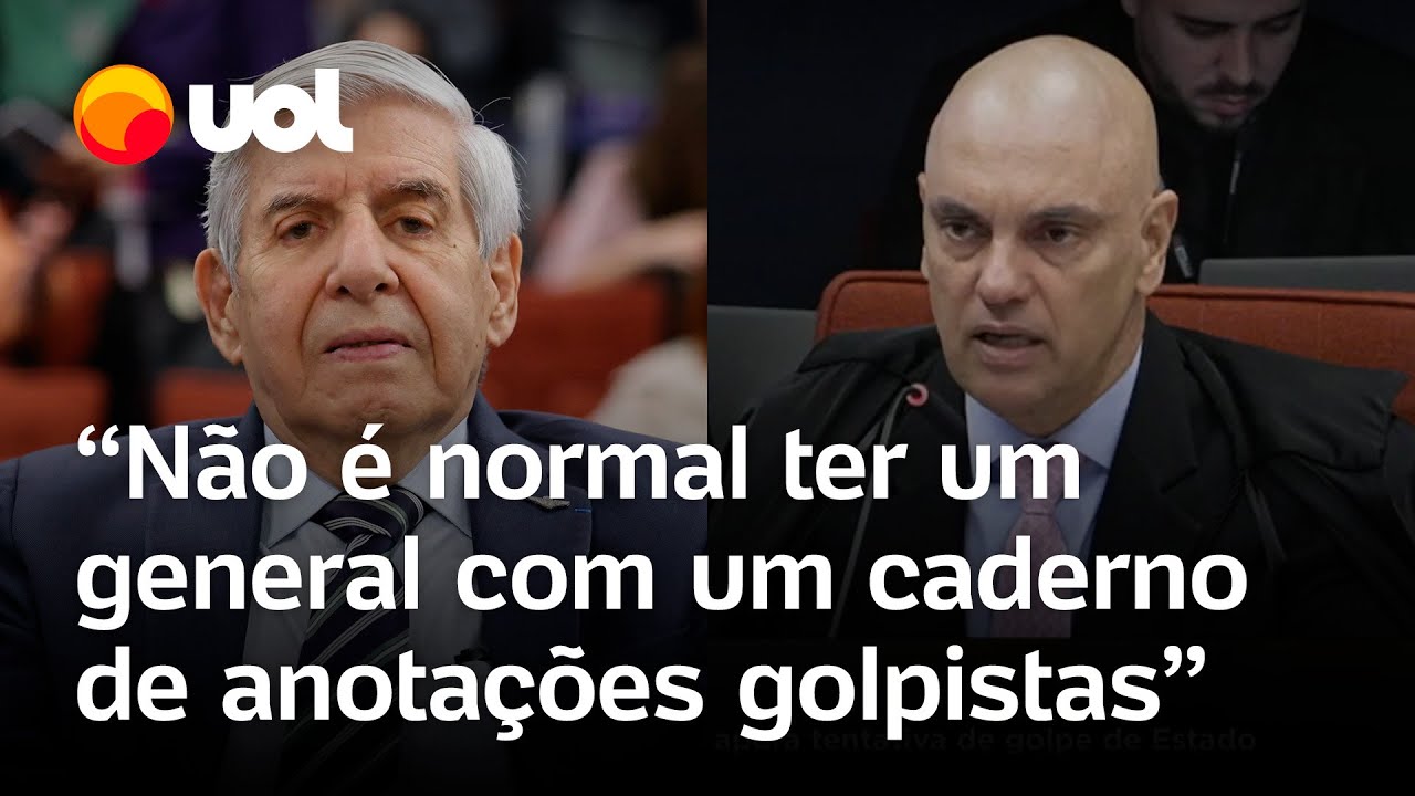 Moraes sobre Heleno Não é normal um general quatro estrelas ter um caderno de anotações golpistas