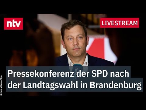 LIVE: Pressekonferenz mit Klingbeil und Woidke nach den Landtagswahlen in Brandenburg