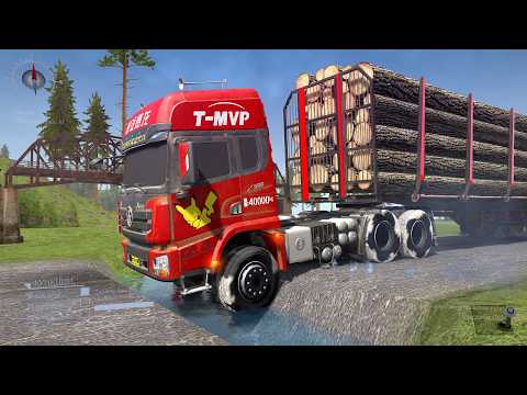 Trucks Almost Stuck on Giant Speed Bump | Driver Skills Gameplay | Game Daily153 #mudrunner