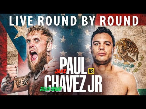 JAKE PAUL VS JULIO CESAR CHAVEZ JR FULL FIGHT LIVE ROUND BY ROUND & WATCH PARTY