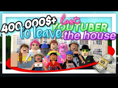 LAST YOUTUBER TO LEAVE THE HOUSE WINS $400,000 || BLOXBURG CHALLENGE