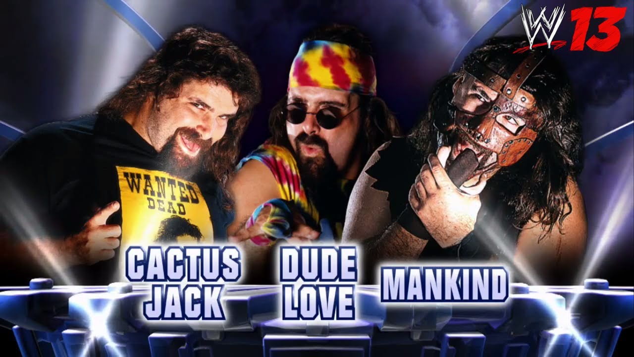 WWE Top 10 Fantasy Matches: 9. Cactus Jack vs. Dude Love vs. Mankind ...