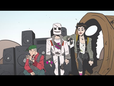 Marshmello x YUNGBLUD x blackbear - Tongue Tied (Official Lyric Video)