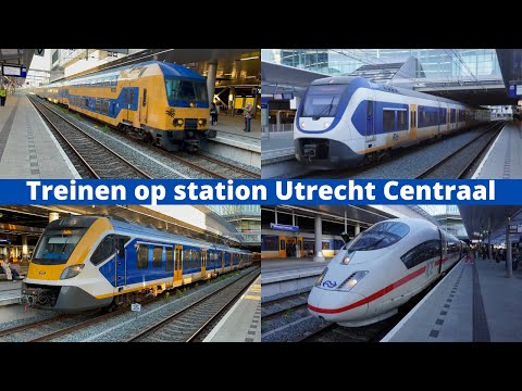Treinen op station Utrecht Centraal - 8 oktober 2022