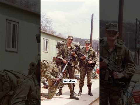 Where did the classic woodland camo pattern come from?