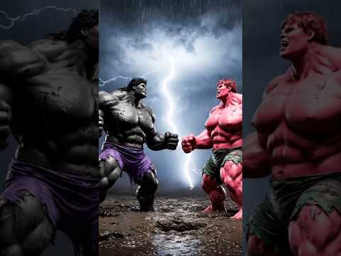 Black She-Hulk vs Pink She-Hulk | Rain Punch Fight💥☁️#HulkFight#trending #epicbattle