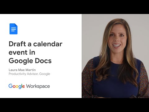 Draft a calendar event in Google Docs