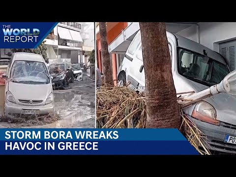 Greece Floods: Two Dead As Storm Bora Hits Houses, Streets Across Island Rhodes | The World Report