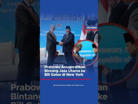 Video thumbnail Prabowo Anugerahkan Bintang Jasa Utama ke Bill Gates di New York