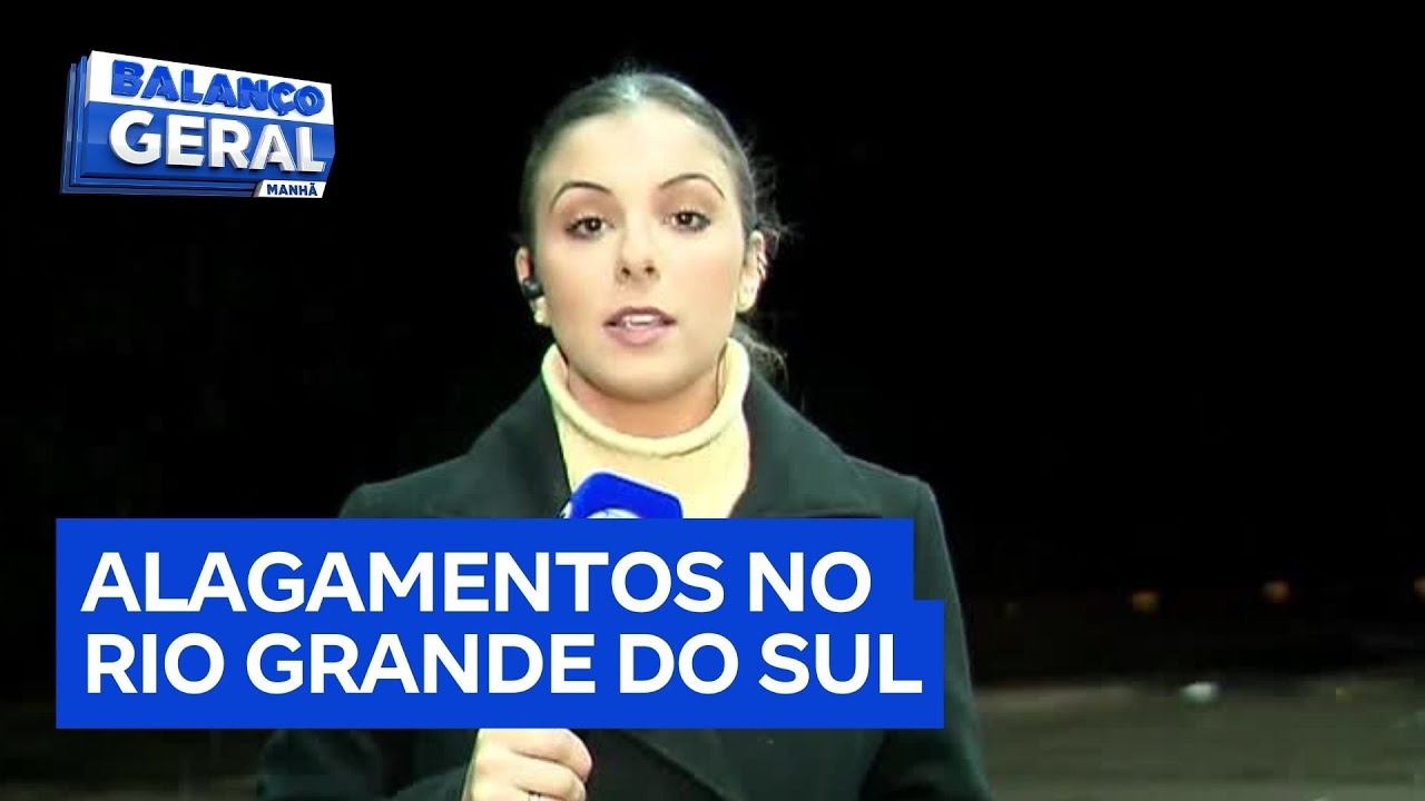 Chuva forte e granizo causam alagamentos no Rio Grande do Sul
