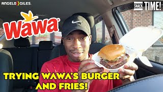 TRYING WAWA'S NEW BURGER AND FRIES!
