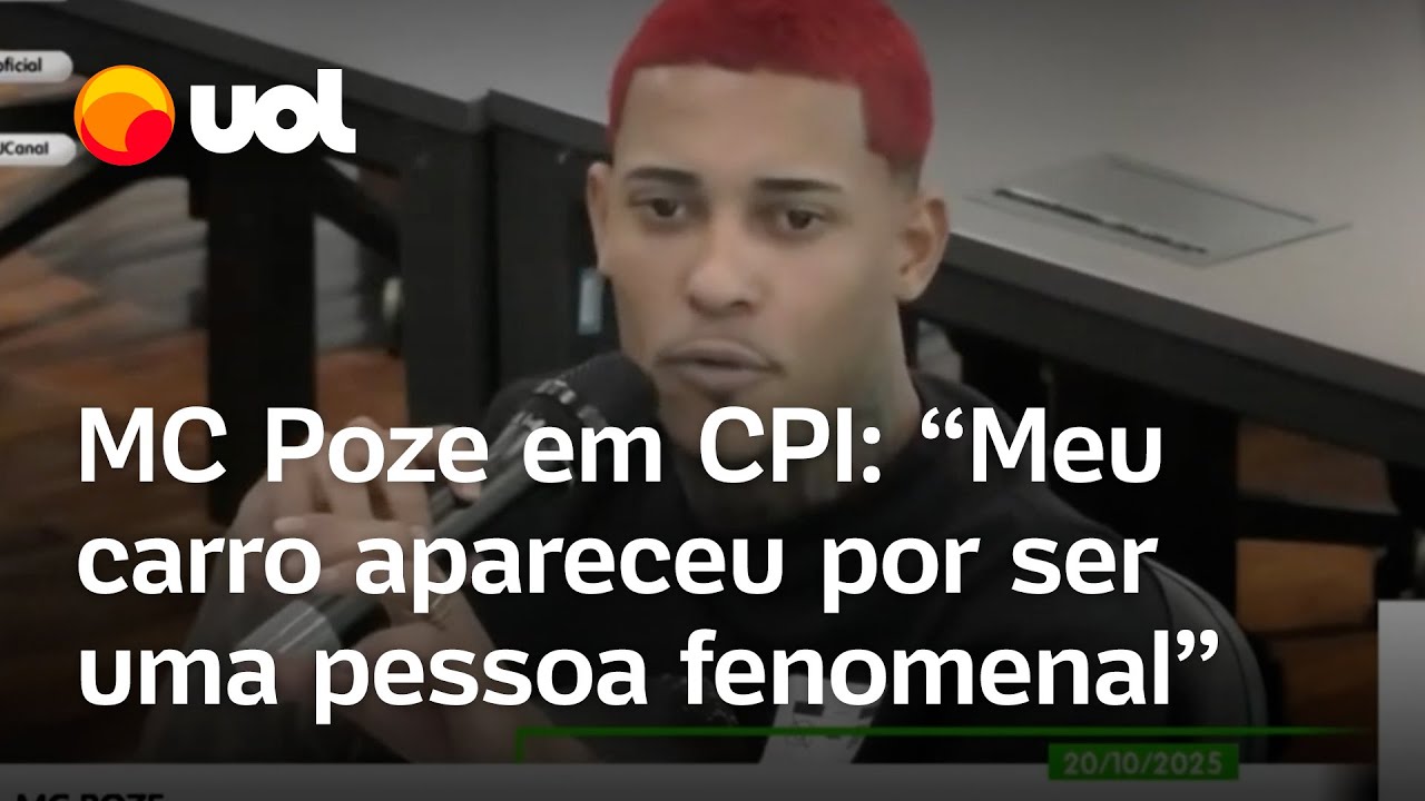 MC Poze do Rodo diz em CPI que criminosos devolveram carro por ele ser fenomenal e gigante