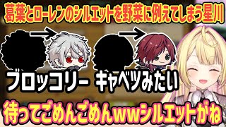 星川にシルエットを野菜に例えられる葛葉とローレン【星川サラ/樋口楓/にじさんじ切り抜き】