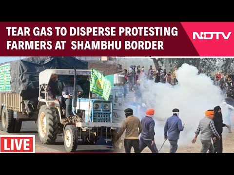 Farmers Protest | Police Use Tear Gas To Disperse Protesting Farmers At The Shambhu Border