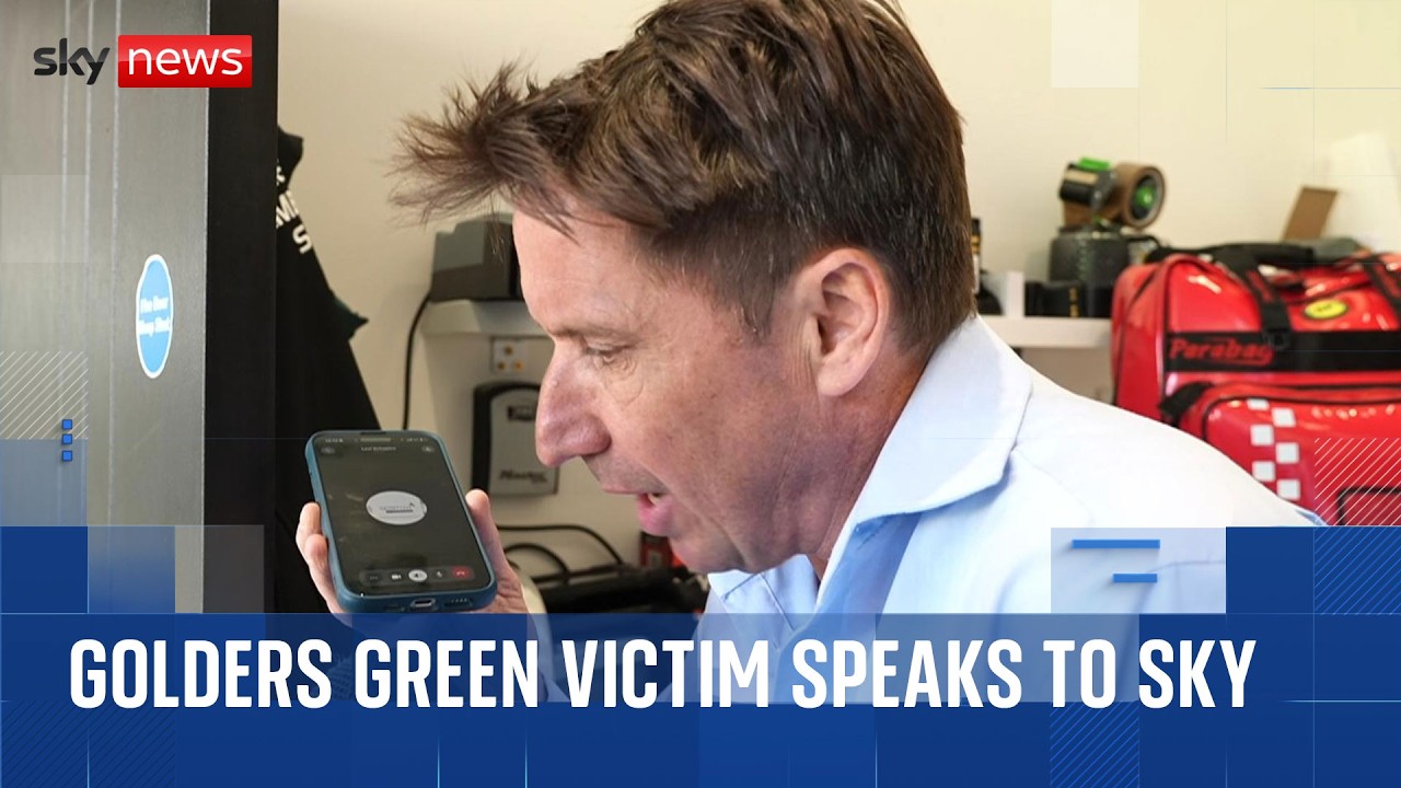 Victim of Golders Green stabbing speaks to Sky News: 'I had no warning at all'
