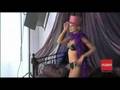 Huber lingerie video making-of with Jessica van de