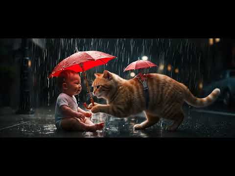 Bebe na rua e gatinho salva #bebe #gatos #salvation #ia #nano