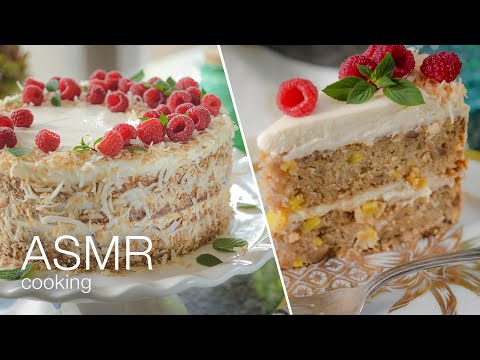 How to make HUMMINGBIRD CAKE 🌈 banana cake with pineapple and cream cheese | ASMR cooking recipe