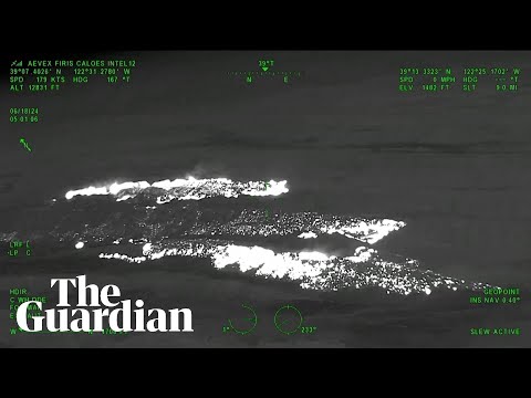 Aerial footage shows 10,000-acre wildfire in northern California