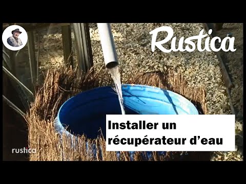 Installation d'un récupérateur eau au jardin