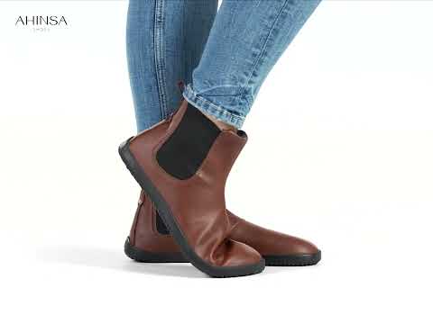 Women'S Chelsea Brown Boots. Designed By Physiotherapists - In Stock |  Ahinsa Shoes 👣