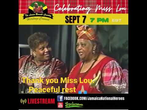 Miss Lou single handedly brought respect to our Patois. Thank you for everything