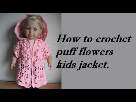 pattern cardigan how crochet by marifu6a to tutorial free jacket how coat body tutorial warmer jacket to crochet flower puff baby