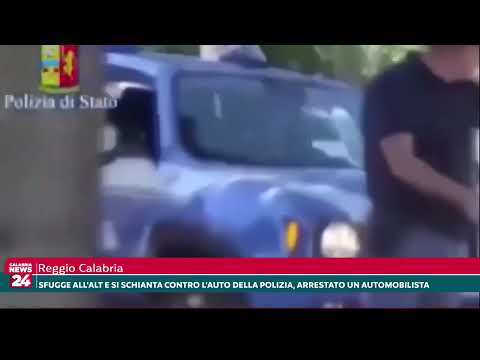 Reggio Calabria: Sfugge all'alt e si schianta contro un muro, arrestato