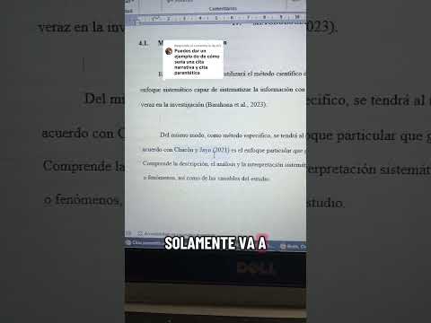 Diferencia entre cita narrativa y cita parentetica