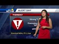 ALERT DAY: Rain gradually tapers off midday with a strong thunderstorm this evening  - 02:38 min - News - Video
