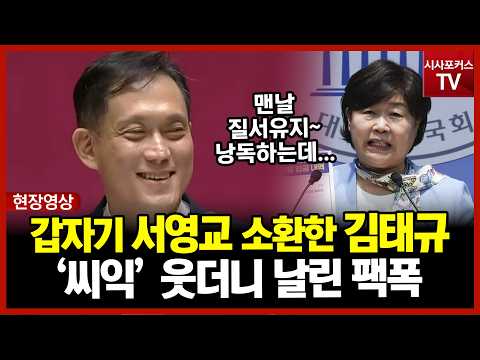 갑자기 '서영교' 소환한 김태규...'씨익' 웃더니 날린 팩폭