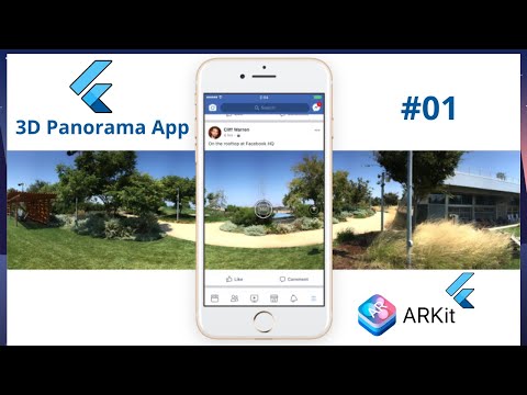 Flutter 2.0 Augmented Reality 3D Panorama App – Flutter ARKit Tutorial 01 – Panorama 360 Camera App