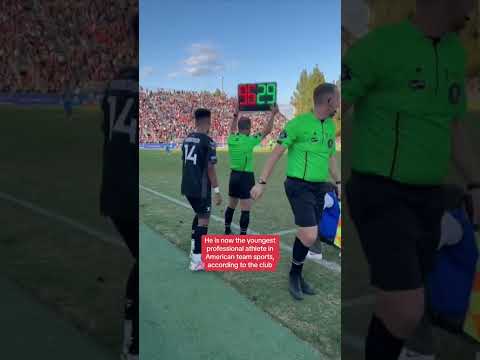13-year-old footballer makes pro debut