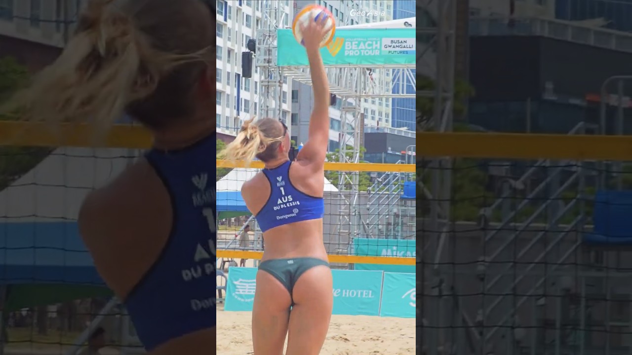위협적인 서브에 안정된 리시브! Du Plessis(AUS) #beachvolleyball #australia #여자비치발리볼 #부산국제여자비치발리볼대회 #shorts