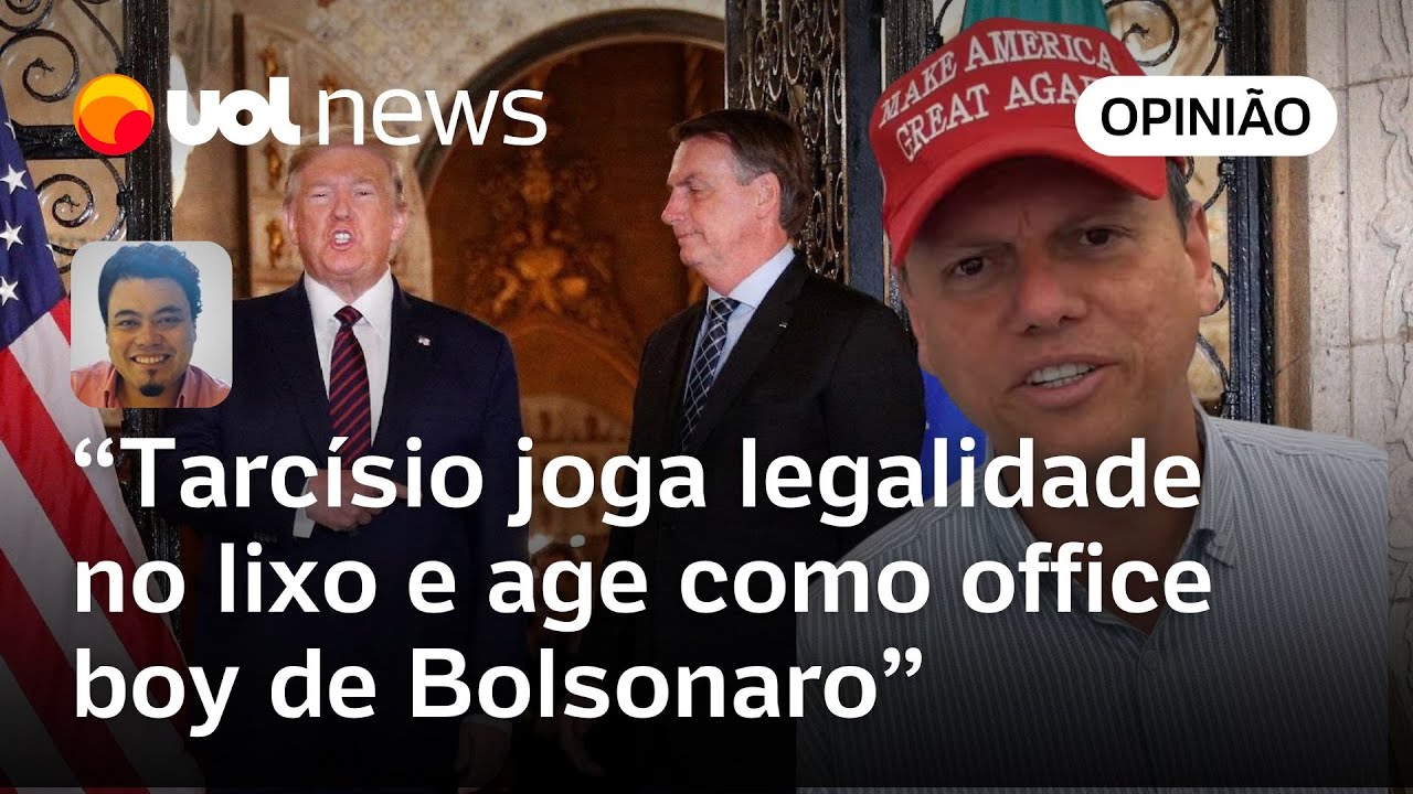Tarcísio joga institucionalidade no lixo satisfeito em ser office boy de Bolsonaro | Sakamoto