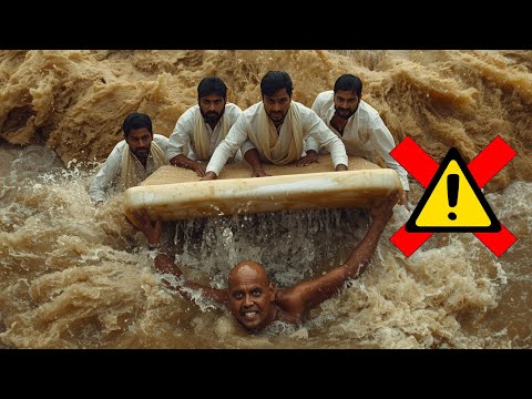 Không Thể Tin  Nổi : Người Ấn Vượt Sông Nguy Hiểm Bằng Cách Không Ai Ngờ!