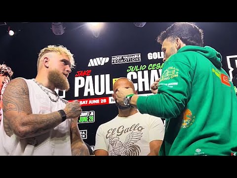 Julio Cesar Chavez Jr SQUARES UP on Jake Paul during INTENSE FACE OFF