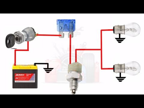 فكرة عمل ومخطط أضواء الرجوع للخلف ( الريفيرس )Reverse light تعلم كهرباء السيارات