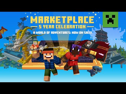 Explore the Minecraft Marketplace 5 Year Celebration Sale!