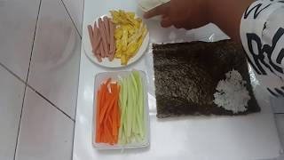Cách làm kimbap cơm cuộn rong biển Hàn Quốc đơn giản! seaweed rice rolls