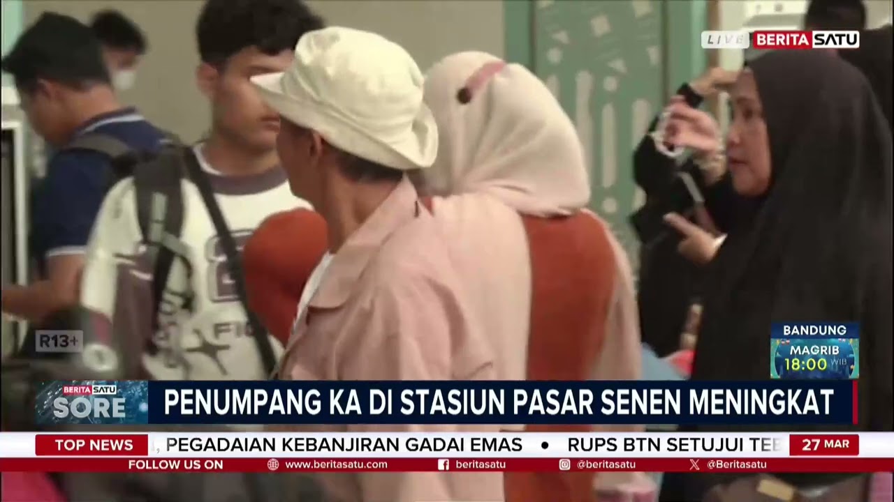 Stasiun Pasar Senen & Terminal Pulo Gebang Penuh Sesak Pemudik | Beritasatu