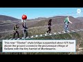 Tibetan-style bridge suspended more than 570 feet above the ground connects two Italian villages  - 01:45 min - News - Video