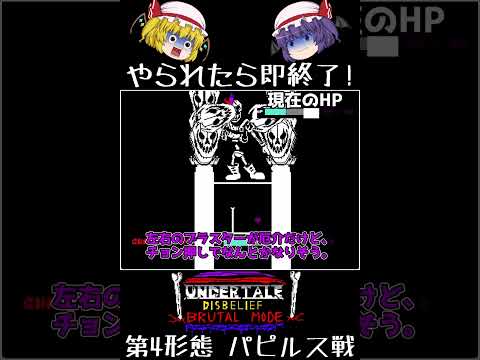 【やられたら即終了シリーズ Season2 Part9】  手加減してもやっぱり強い..!このパピルスはただ者ではない!! (undertale DISBELIEF Brutal mode 第4形態)