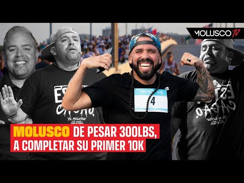 Molusco, de pesar 300 libras, a completar su primer 10k. Recorrido completo