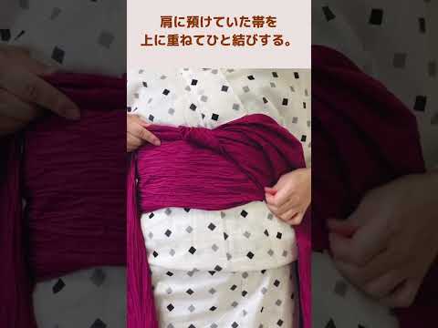【もう一度浴衣が着たくなる!!大人可愛い浴衣のアレンジ結び】#浴衣の着付け #帯結び #shorts