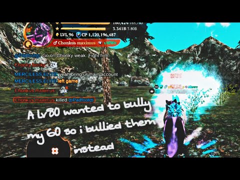 Lv80 wanted to bully my pup account so i bullied them instead || The Wolf